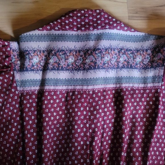 Vintage 70s Boho Peasant Dress - Picture 7 of 11